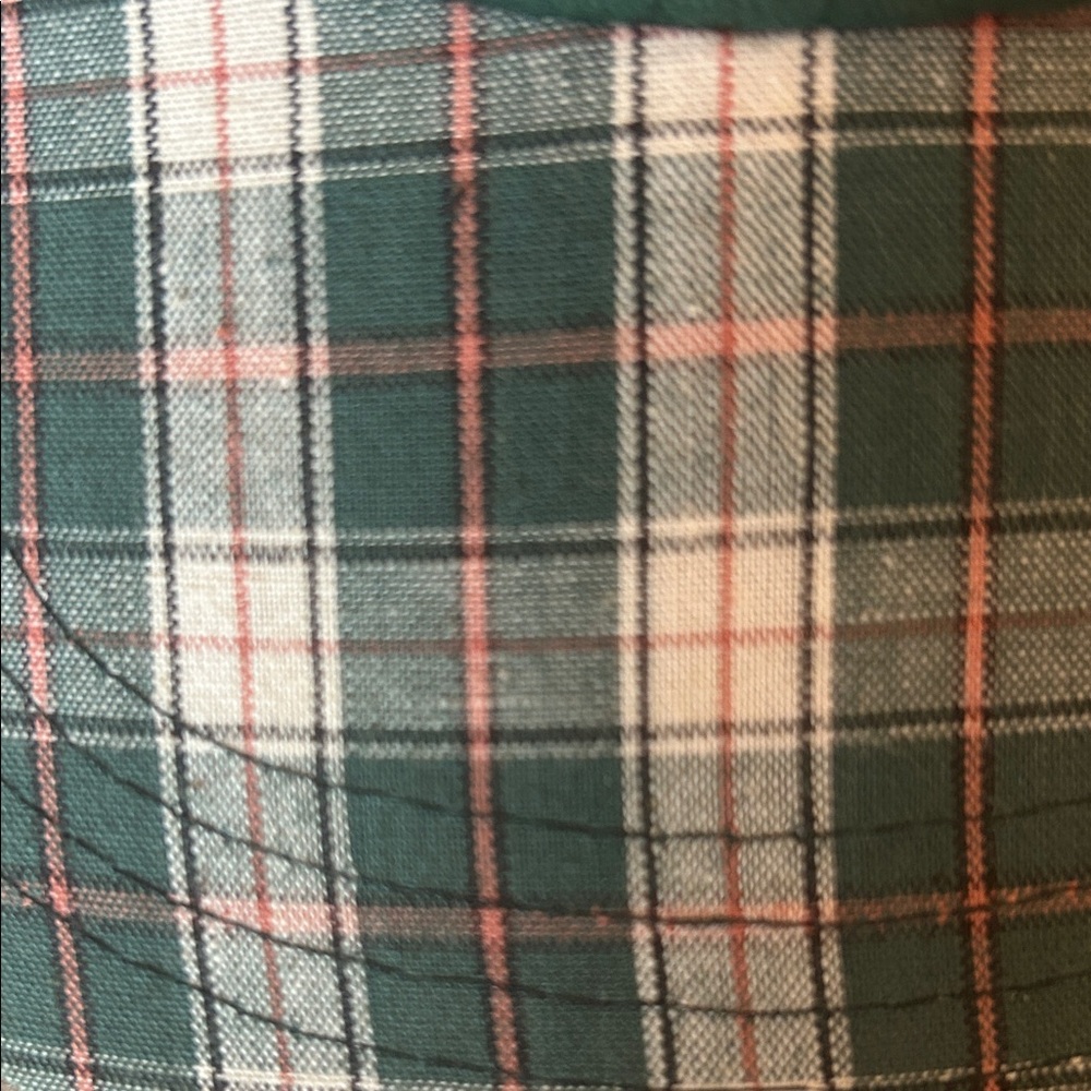 Vintage Green Cap with Plaid Brim and Horse Design - Picture 7 of 7